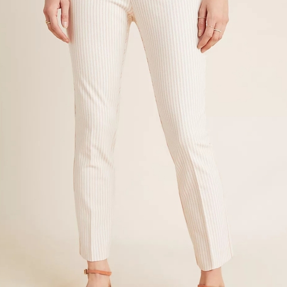 Anthropologie The Essential Slim Striped Trouser, Size 12 - Picture 4 of 8